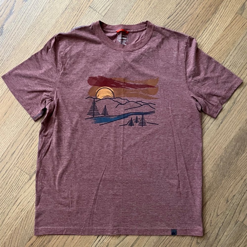 LL Bean Landscape Grapic T shirt M